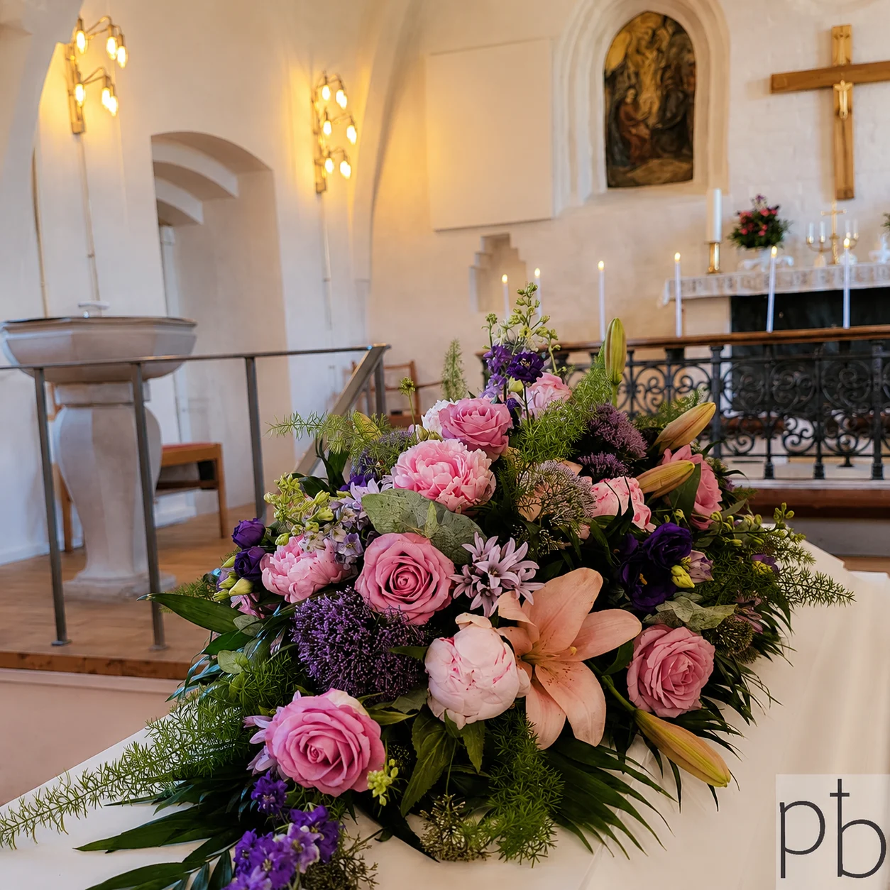 Florist til begravelse Dronningmølle fra ParadisBlomster med værdige blomster til afsked